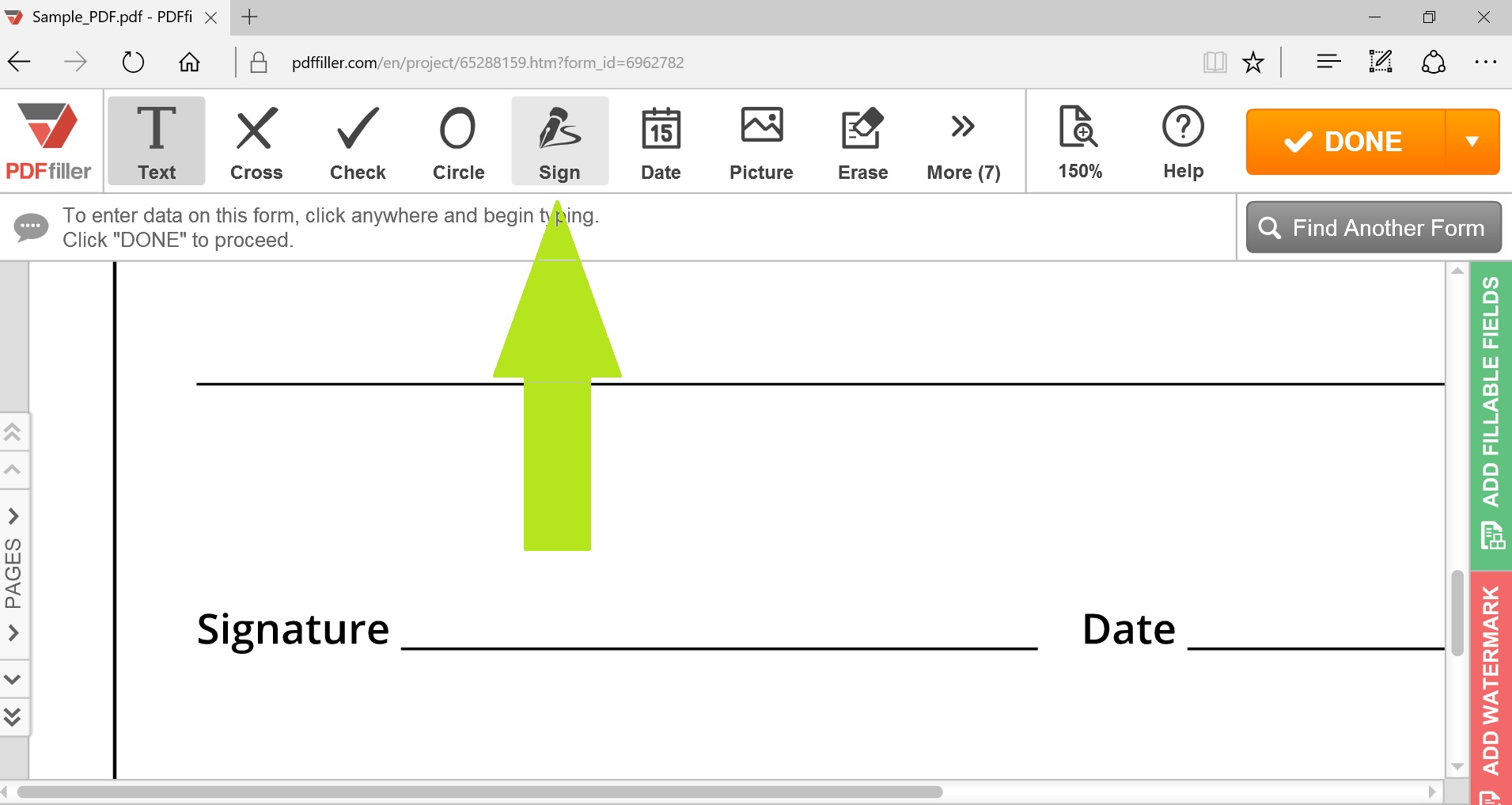 how to create an electronic signature document