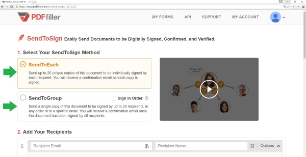 sign document, sign a digital document, Send To Sign, add signature pdf, digital signature, signature request, PDFfiller