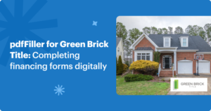 pdfFiller for Green Brick Title customer story