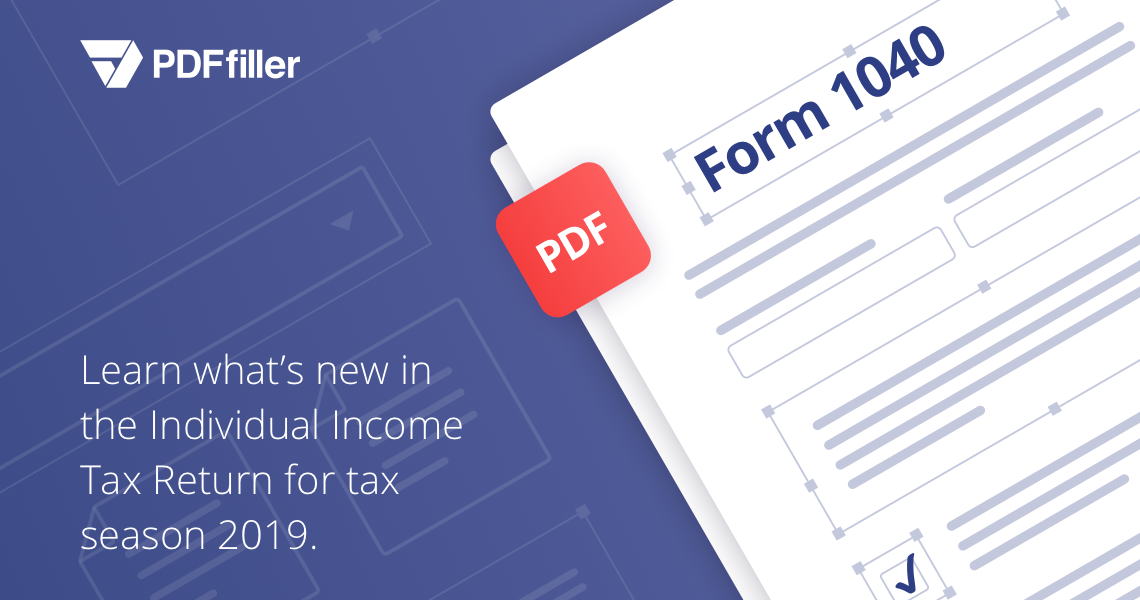 form 1040, taxes 2019, PDFfiller, digital solution