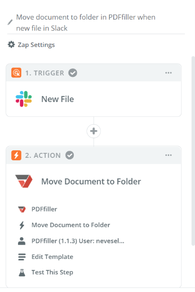 PDFfiller & Slack Integration on Zapier