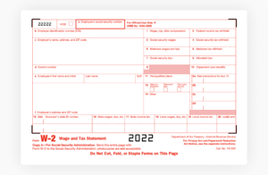 IRS Form W-2 2022 revision