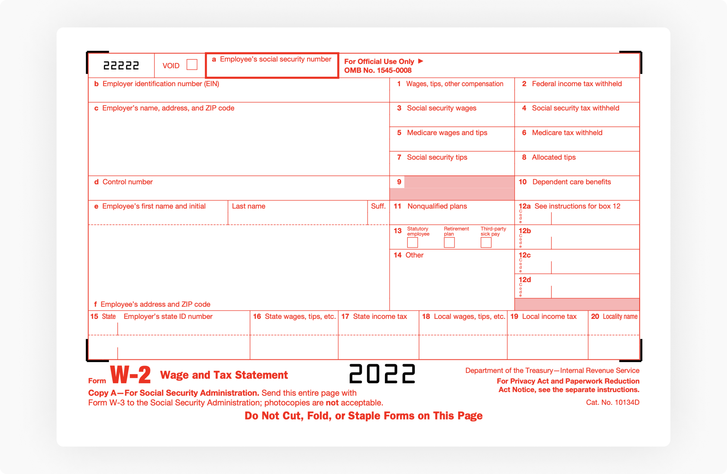 Printable W2 Form 2022 Printable Form Templates And Letter