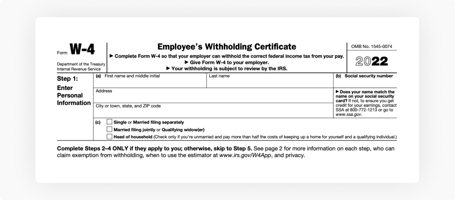 W4 Form Employee