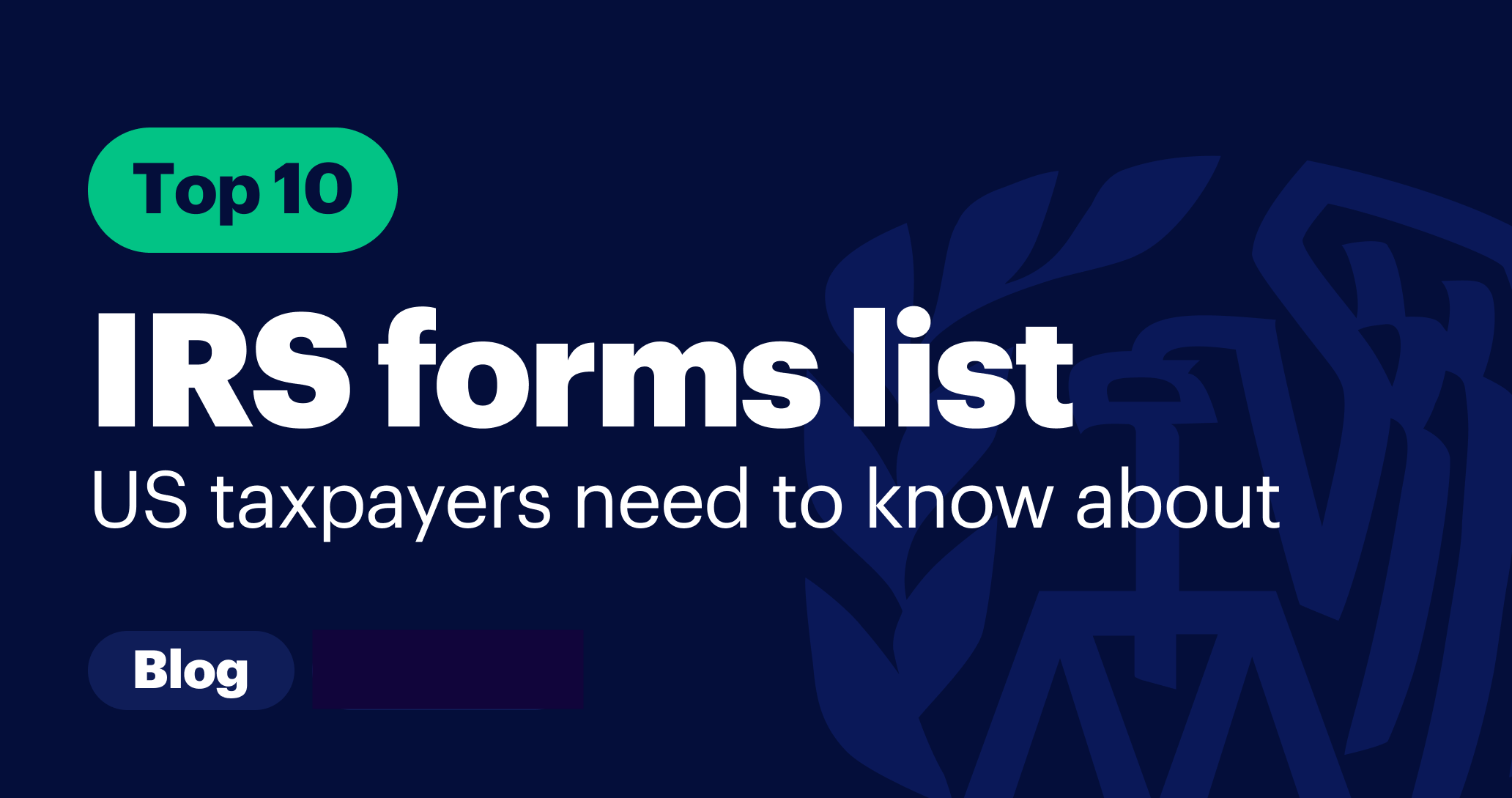 top 10 IRS forms list